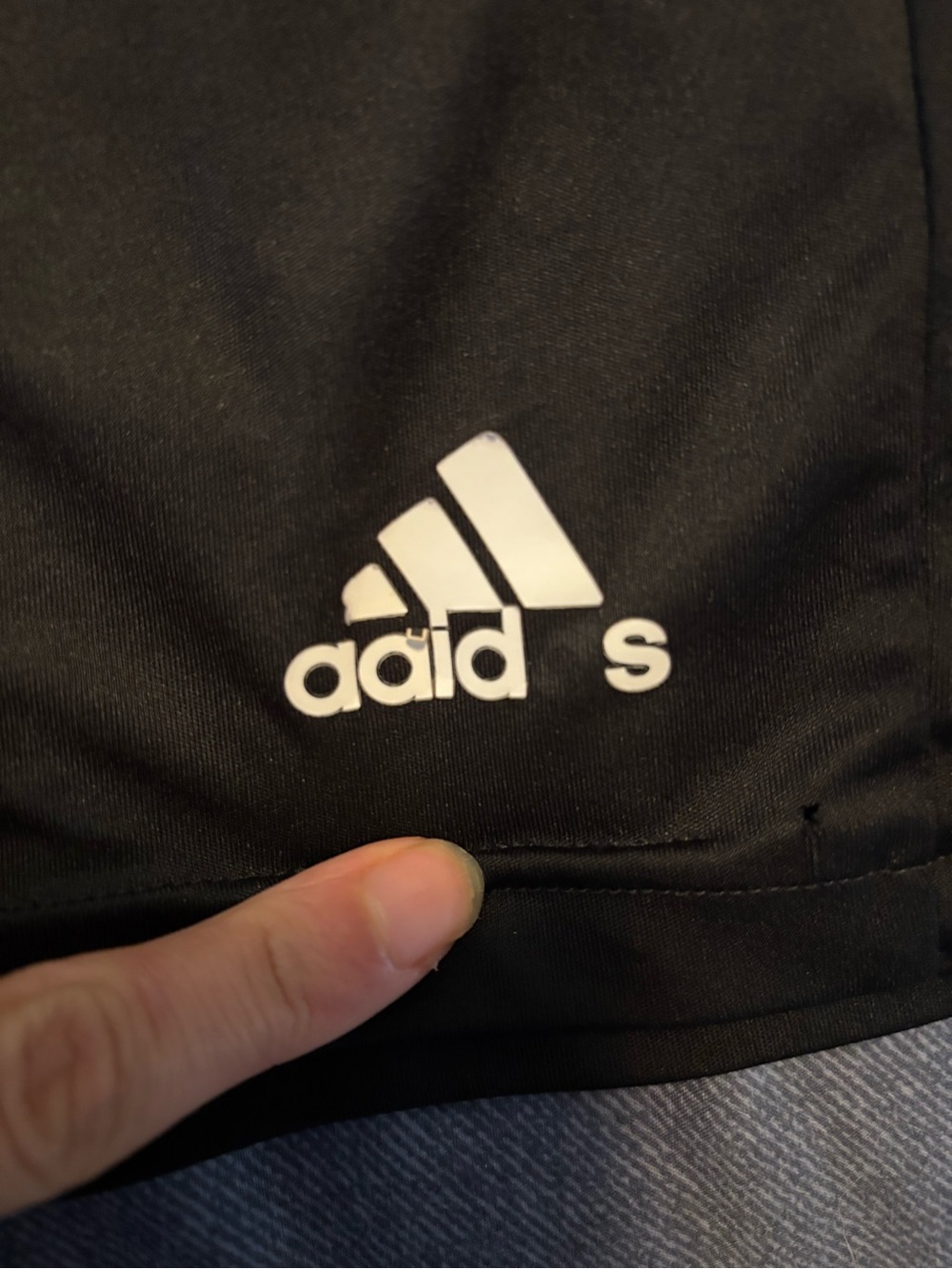 adidas Black Athletic Shorts with White Side Stripes - Picture 4 of 4